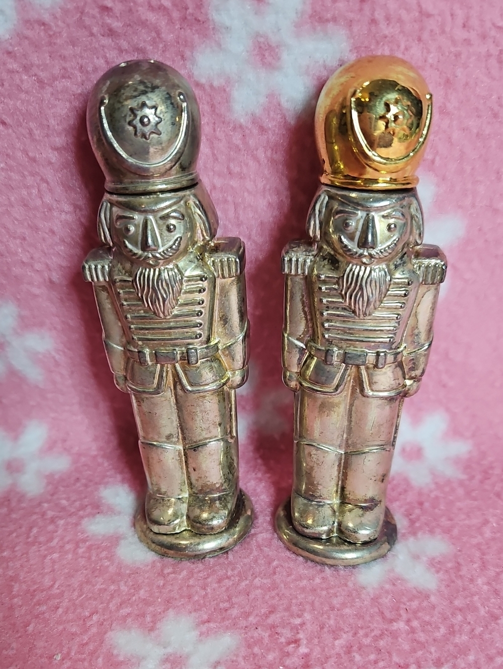 Silver Nutcracker Soldier Figurines - Set of 2